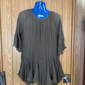 Angel Heart XL Brown‎ Loose Fit Tunic With Built In Slip